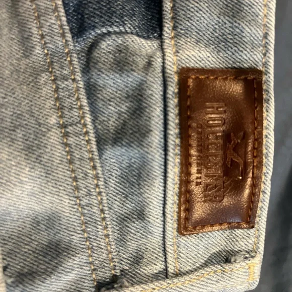 Hollister Ultra High Rise Mom Jean Vintage Stretch Patchwork Denim Jeans - Picture 4 of 6